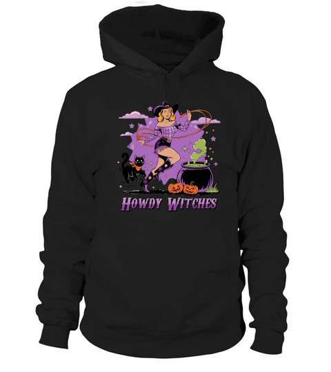 Howdy Witches Purple Witch Hoodie Unisex