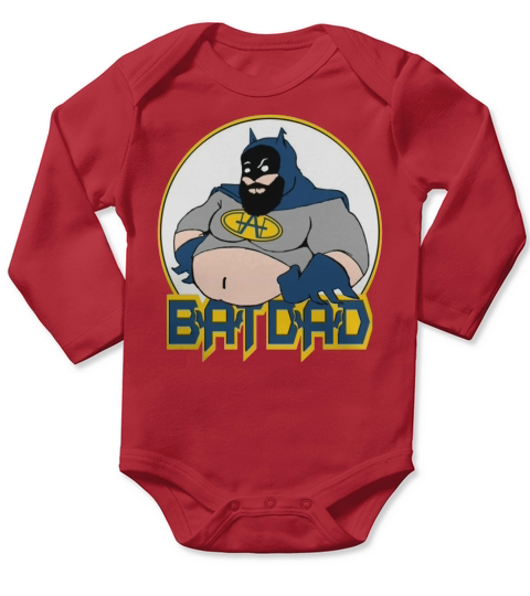 Batdad T-Shirt, Funny Dad, Fathers Day TShirt Long Sleeve Baby One-Piece