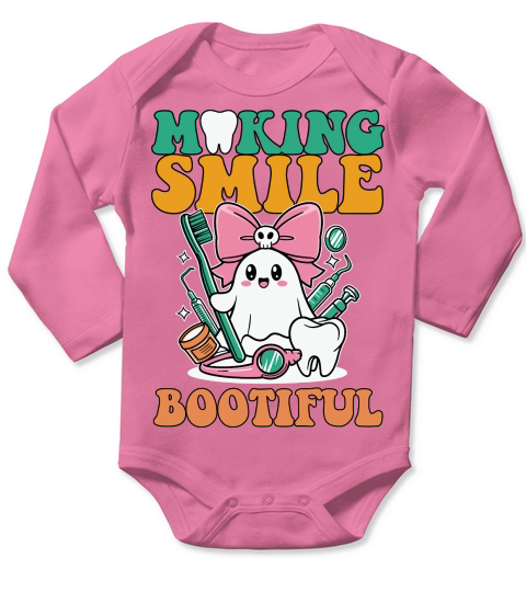 Making Smiles Bootiful Dentist Long Sleeve Baby One-Piece