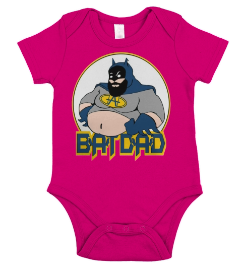 Batdad T-Shirt, Funny Dad, Fathers Day TShirt Short Sleeve Baby One-Piece