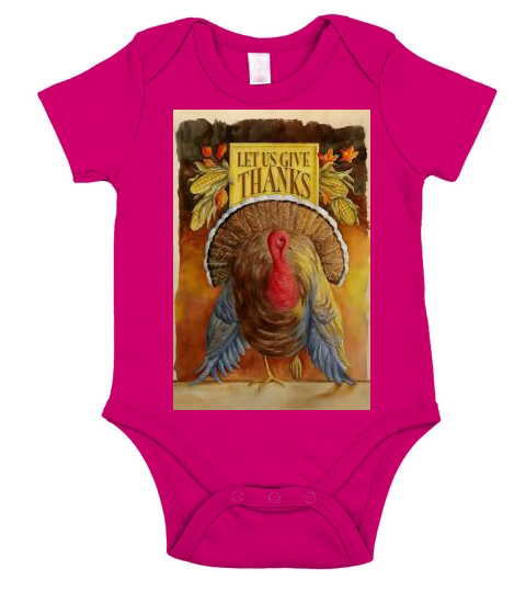 Let Us Give Thanks  , Double Sided, 11.5 x 17.5 Inch Garden Flag Short Sleeve Baby One-Piece