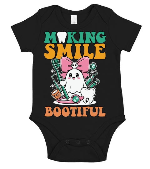 Making Smiles Bootiful Dentist Short Sleeve Baby One-Piece