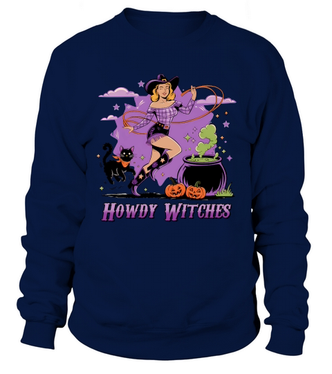 Howdy Witches Purple Witch Sweatshirt Unisex