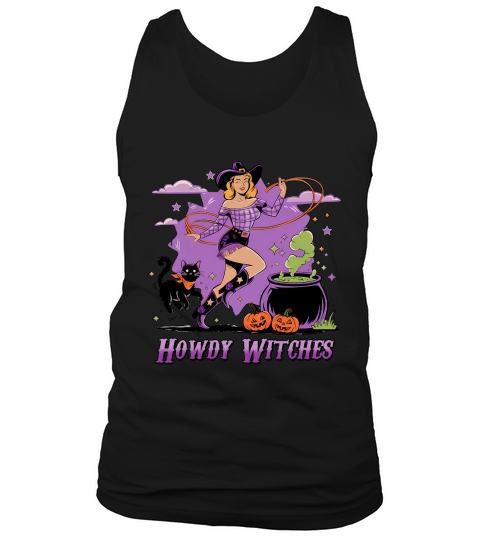 Howdy Witches Purple Witch Tank Top Unisex