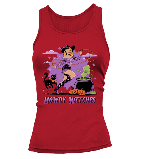 Howdy Witches Purple Witch Tank top Woman
