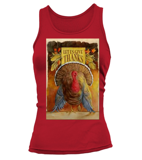 Let Us Give Thanks  , Double Sided, 11.5 x 17.5 Inch Garden Flag Tank top Woman