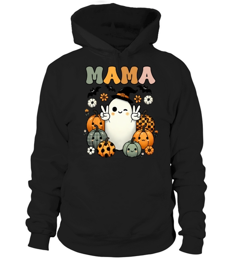 Retro Halloween Mama Sublimation Hoodie Unisex