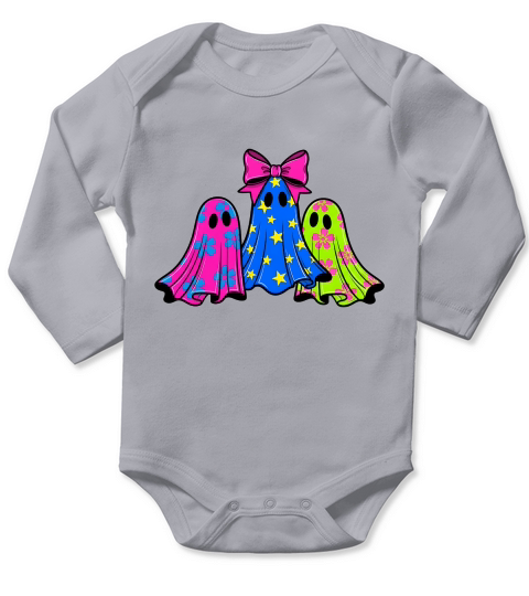 Cute Halloween Ghost Long Sleeve Baby One-Piece