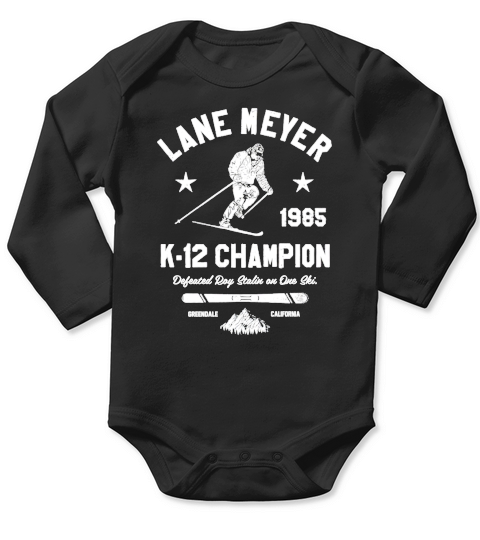 Lane meyer 1985 k12 Champion defeated roy stalin Long Sleeve Baby One-Piece