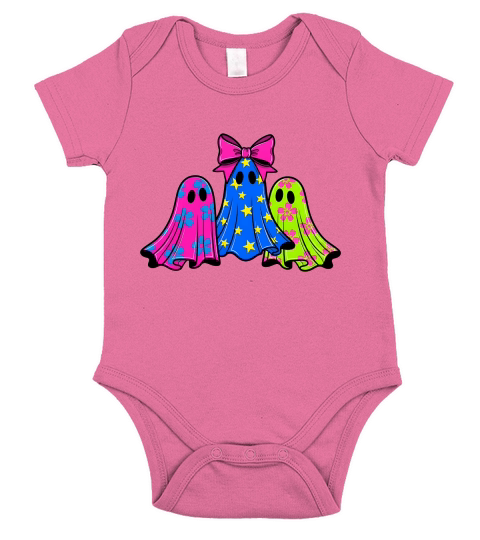 Cute Halloween Ghost Short Sleeve Baby One-Piece