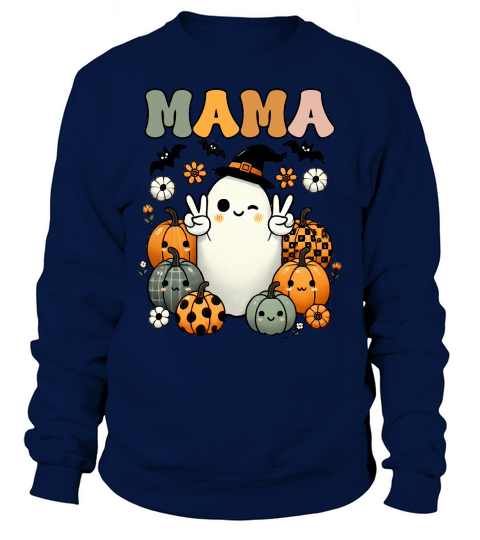 Retro Halloween Mama Sublimation Sweatshirt Unisex