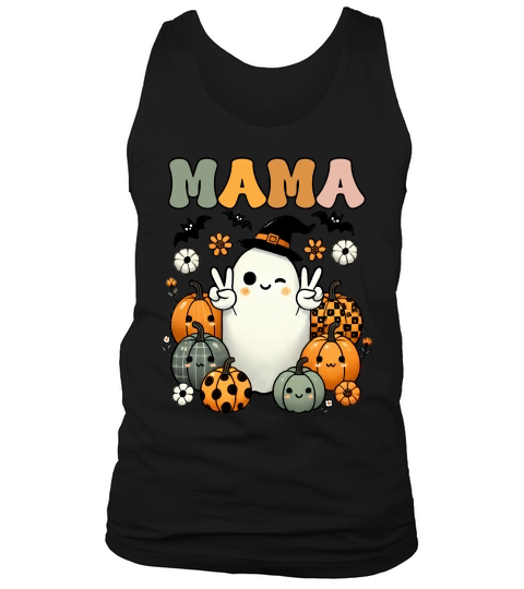 Retro Halloween Mama Sublimation Tank Top Unisex
