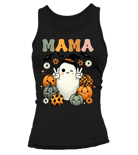 Retro Halloween Mama Sublimation Tank top Woman