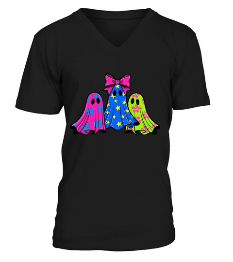 Cute Halloween Ghost V-Neck T-shirt