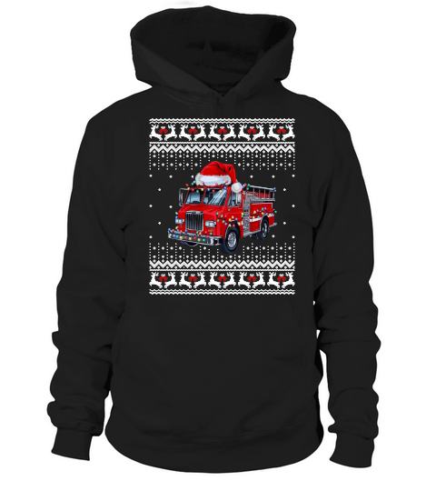 Firefighter Christmas Ugly Hoodie Unisex