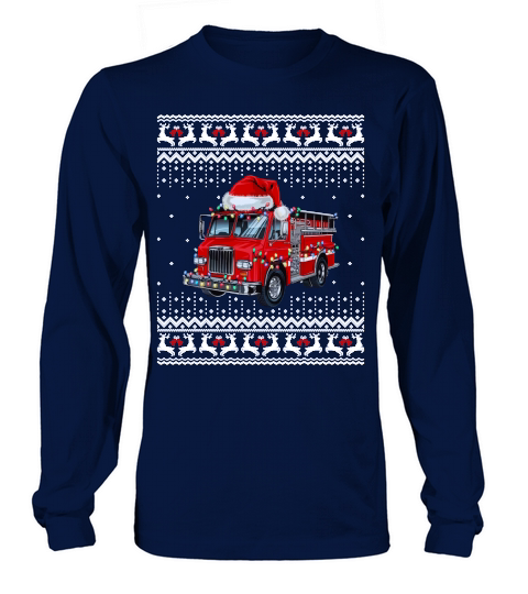 Firefighter Christmas Ugly Long sleeved Unisex
