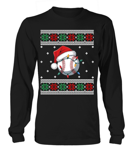 Ugly Christmas Holiday Baseball Long sleeved Unisex