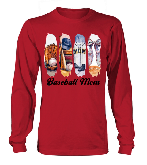 Vintage Trendy Baseball Mom Sports Long sleeved Unisex