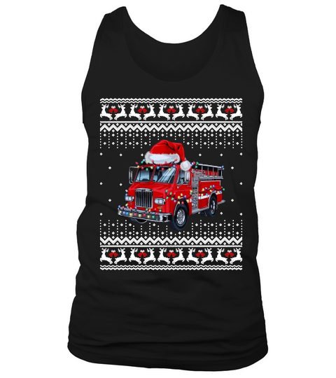 Firefighter Christmas Ugly Tank Top Unisex