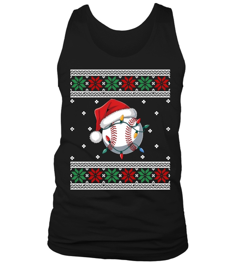 Ugly Christmas Holiday Baseball Tank Top Unisex