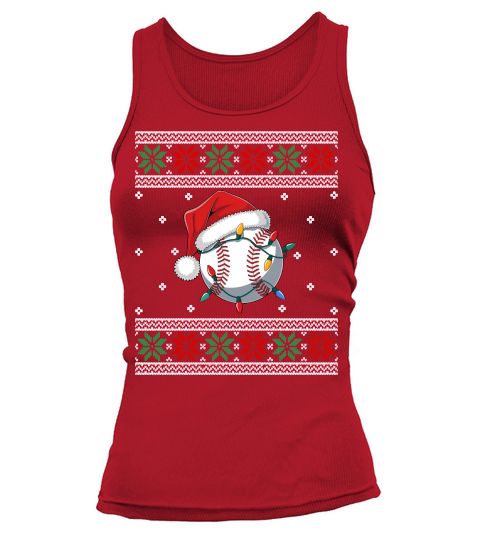 Ugly Christmas Holiday Baseball Tank top Woman