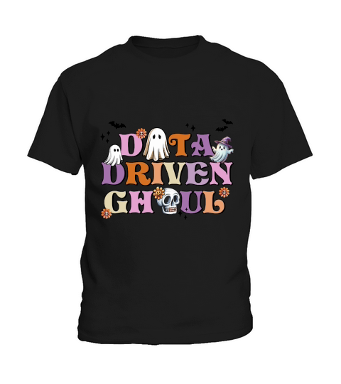 Data Driven Ghoul Retro Halloween Kids T-Shirt