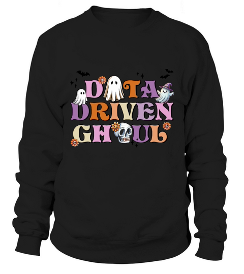 Data Driven Ghoul Retro Halloween Sweatshirt Unisex