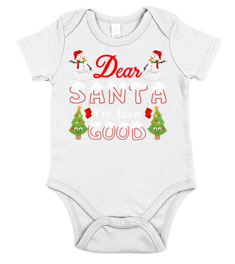 DEAR SANTA IVE BEEN GOOD   Christmas Day Design Short Sleeve Baby One-Piece