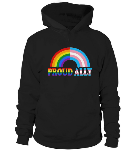 Proud ally flag Rainbow LGBT Transgender pride month Hoodie Unisex