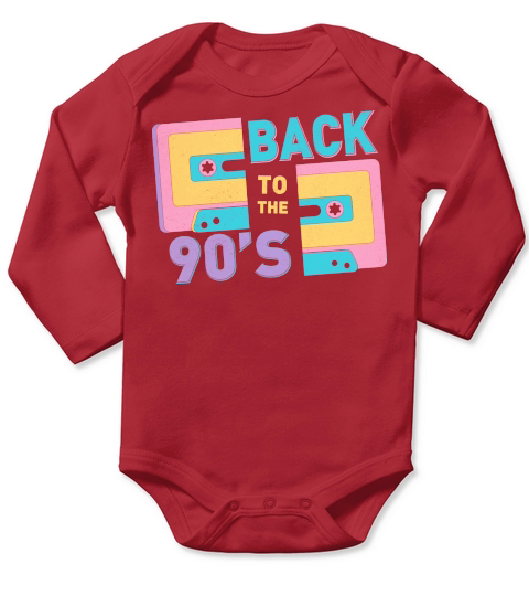 90s Cassette Tape Vintage Long Sleeve Baby One-Piece 90s Cassette Tape Vintage Long Sleeve Baby One-Piece