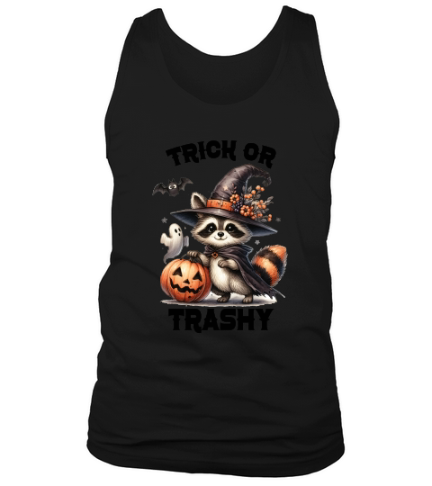 Trick Or Trash Stay Trashy Racoon Tank Top Unisex