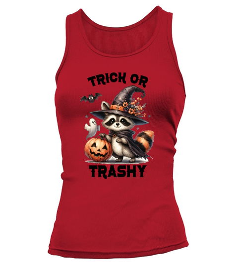 Trick Or Trash Stay Trashy Racoon Tank top Woman
