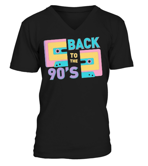90s Cassette Tape Vintage V-Neck T-shirt