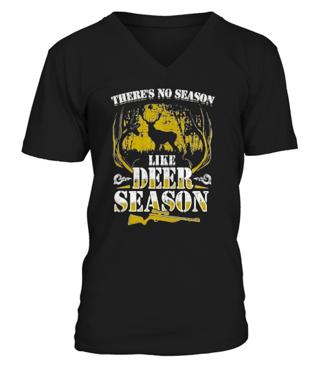 Hunter Shirt Hunting No Season Like Deer Season Guns Dad V-Neck T-shirt