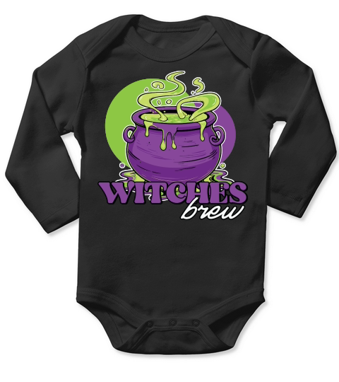 Witches Brew Brew Halloween Long Sleeve Baby One-Piece