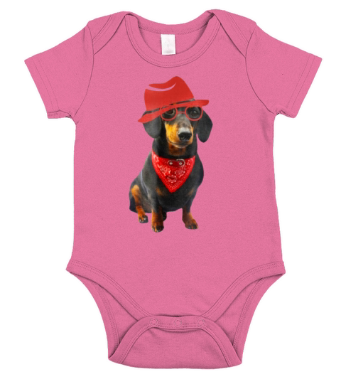Awesome Crusoe The Celebrity Dachshund ,Dachshund Crusoe Kute Short Sleeve Baby One-Piece