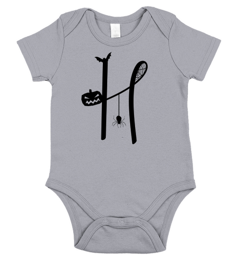 Halloween Alphabets Clipart H Short Sleeve Baby One-Piece