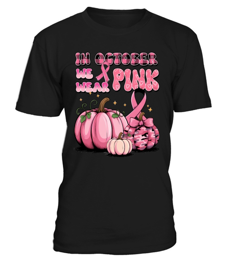 Pink October Pumpkin Breast T-Shirt Unisex