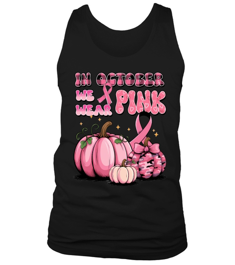 Pink October Pumpkin Breast Tank Top Unisex