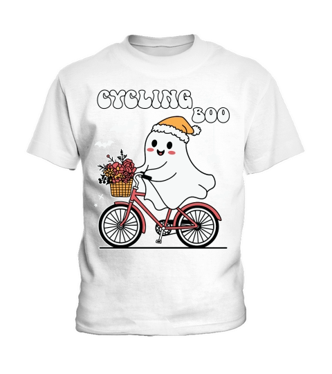 Cycling Boo Halloween Cycopath Club Kids T-Shirt