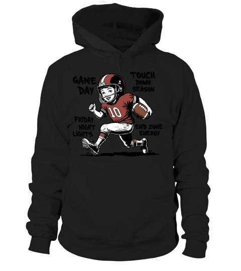 Touchdown Season Vintage Football Player Hoodie Unisex