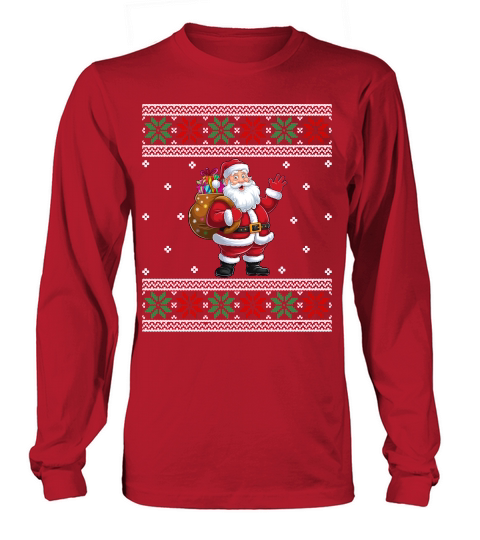 Funny Santa Gifts Christmas Ugly Long sleeved Unisex
