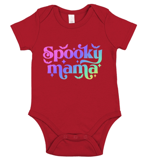 Spooky Mama Halloween Short Sleeve Baby One-Piece