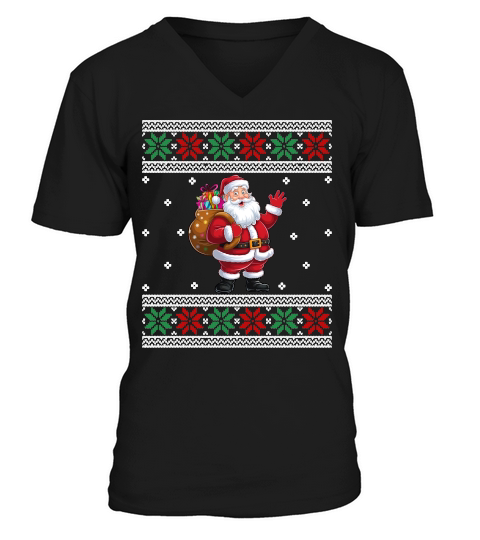 Funny Santa Gifts Christmas Ugly V-Neck T-shirt