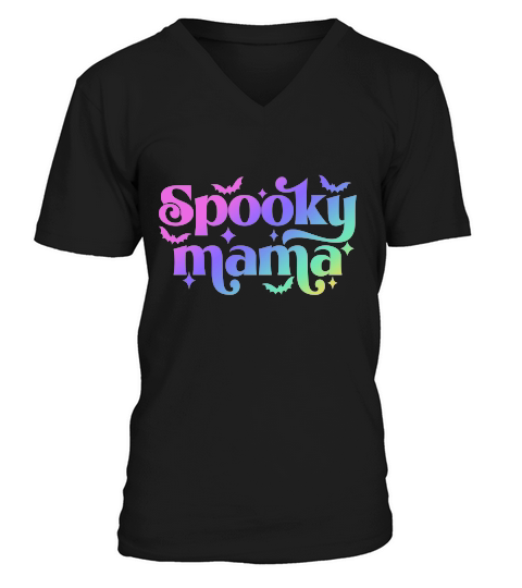 Spooky Mama Halloween V-Neck T-shirt