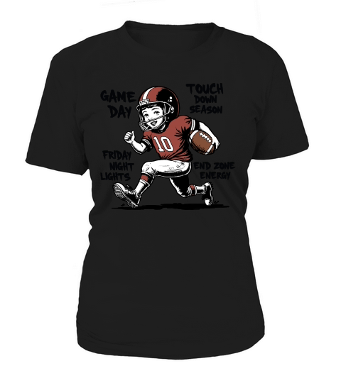 Touchdown Season Vintage Football Player Women's T-Shirt