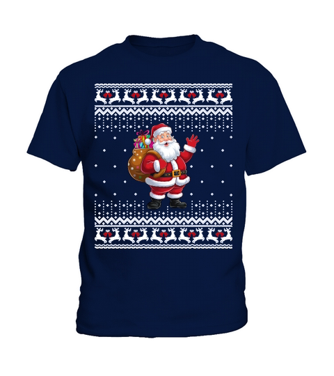 Funny Santa Gifts Christmas Ugly Kids T-Shirt
