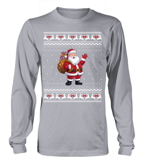 Funny Santa Gifts Christmas Ugly Long sleeved Unisex