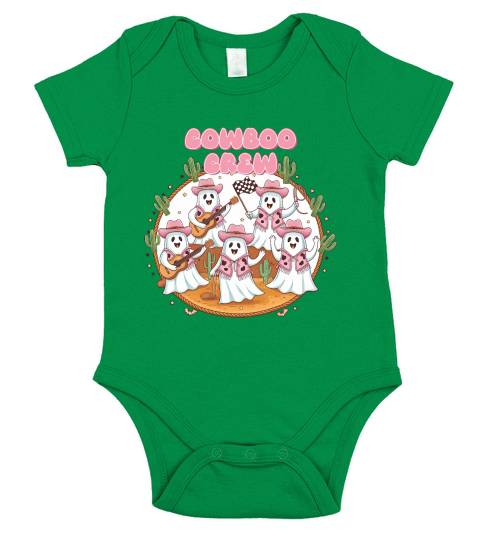 Cowboo Crew Halloween Short Sleeve Baby One-Piece