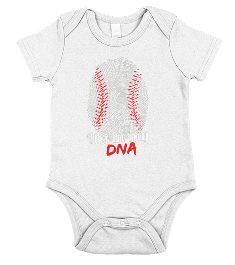 Its In My DNA Softball Baseball Tshirt Short Sleeve Baby One-Piece